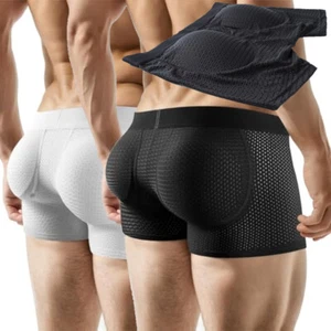 Sexy boxer de malla transpirable que mejora la cadera acolchada para hombres ropa interior almohadillas levantador de glúteos - Imagen 1 de 28