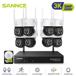 SANNCE 5MP WLAN 1TB Überwachungskamera Farbnachtsicht Auto-Tracking 2-Wege-Audio - Imagen 1 de 26