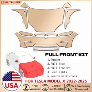 For Tesla Model X 2022-2025 Full Front Precut Paint Protection Film Clear PPF - Picture 1 of 14