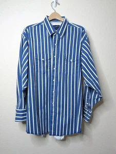 Vintage Wrangler PearlSnap Brushpopper Hemd Herren 3XL gestreift Western Rodeo A5 - Bild 1 von 19