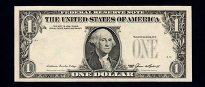 (( Overprint On Back Error )) $1 1985 Federal Reserve Note Uncirculated (B204) - Picture 1 of 2
