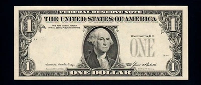 (( Overprint On Back Error )) $1 1985 Federal Reserve Note Uncirculated (B204) - Image 1 of 2