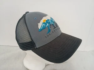The North Face Unisex Adjustable Trucker Hat Mountain Graphic Outdoor Grey Black - Photo 1 sur 10