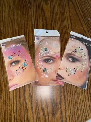 Face Jewels Fun World Lot Of 3 Brand New - Image 1 of 4