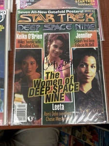 VINTAGE Star Trek MAGAZINE LOT Of 15 RARE NM Backed Autograph Chase Masterson - Picture 1 of 5