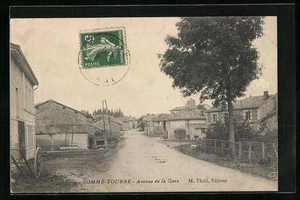CPA Somme-Tourbe, Avenue de la Gare - Picture 1 of 2