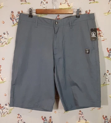 NWT 🌊 Volcom Vmonty Shorts Mens Size 36x11 Blue Chino Skate Surf - Image 1 of 4