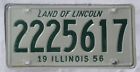 Illinois 1956 oryginalna tablica rejestracyjna USA vintage - tablica rejestracyjna samochodu
