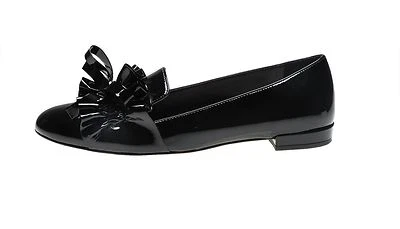 Mocasines Miu Miu para mujer con mocasines negros con lazo Z3960 talla 36,5 / 6,5 EE. UU. Foto 1 de 4