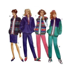 Butterick 3081 Sewing Pattern Kangaroo Jacket, Fleece Vest, Bottoms B38-44" - G - Picture 1 of 7