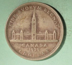 1939 Canada Silver Dollar - INV# A-143 - Picture 1 of 2