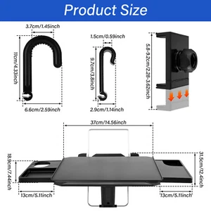 Steering Wheel Tray Foldable Car Steering Wheel Desk with Nonslip Slots teJWW - Picture 1 of 10