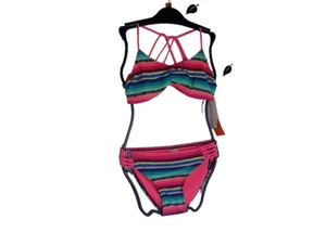 Gossip Girl Girl's Fashion 2 Piece Bikini Swimsuit strappy (multicolor, 14) NWT - Picture 1 of 2