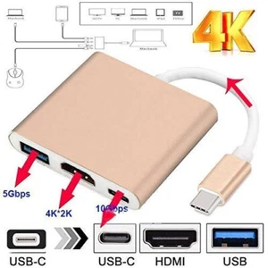 USB Type C to HDMI HDTV TV Adapter Cable For Apple iPhone 16 Pro Max 16 Plus 16 - Picture 1 of 22