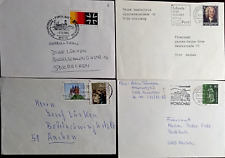 Germany  1984-1985 4 COVERS 2 FDC FRANKED WITH  STAMPS AND LABELS & CANCELS