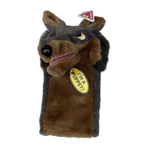 Dakin Wolf Coyote Dog Plush 1983 Golf Club Cover 12" Vintage Brown Puppet - Picture 1 of 8