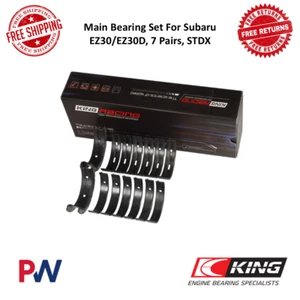 King Racing Main Bearing Set 7 Pairs STDX For Subaru EZ30/EZ30D Legacy & Outback - Picture 1 of 12