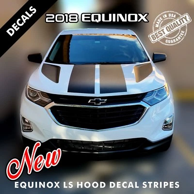 Chevrolet Equinox LS 4 rayas calcomanías capó precortadas para modelos 2018 |2 Foto 1 de 4