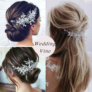 Flower Wedding Hair Pins Comb Bridal Clips Crystal Pearl Bridesmaid Accessories