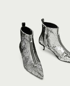 zara sequin boots