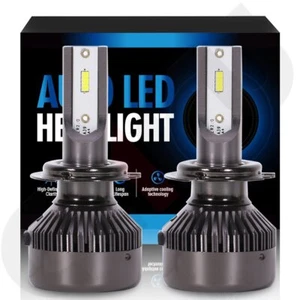 For H7 480W 6000K 480000LM White LED Headlights Kit Bulbs - Picture 1 of 8