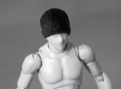 NOX-BNE: 1/12 scale Black Beanies for 6" ~ 7" Action figures, No Tracking # Cover