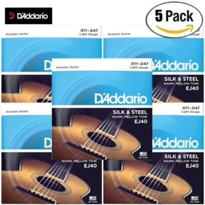 5-PACK D'Addario EJ40 Silk And Steel Classical Acoustic Guitar Strings 11-47 - Picture 1 of 1