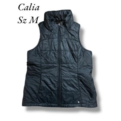 Calia Black Quilted Puffer Vest Lightweight Athletic Outerwear Size M pockets. - Image 1 of 4