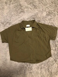 Universal Thread Damen ausgefallene Bluse Top Shirt Business grün Größe L - Bild 1 von 12