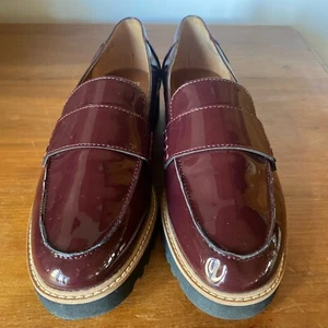 Franco Sarto Burgundy Loafers Ladies Size 6 Excellent Condition - Picture 1 of 7