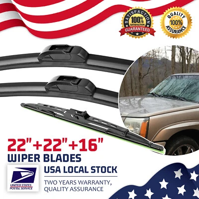 Se adapta a limpiaparabrisas delantero y trasero Mercury Mountaineer 2002-2004 22" y 16" OEM Foto 1 de 4