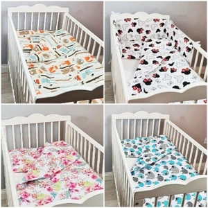 3 pcs Bedding Set Baby for Cot Bed Pillowcase Duvet Cover fitted sheet 70x140 cm - Picture 1 of 33