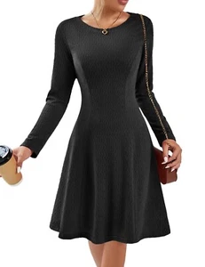 *NEU* DAMEN LANGARM PULLOVER KLEID ~ SCHWARZ ~ GR: MEDIUM - Bild 1 von 1