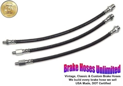 JUEGO DE MANGUERA DE FRENO Mercury Custom 1955, con frenos eléctricos, excepto Station Wagon Foto 1 de 2