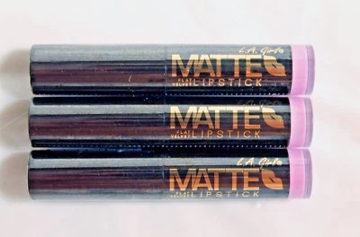 3 NEW L.A. LA Girl Matte Lip Gloss Flat Matte Gloss Lipstick Love Story GLC817 - Image 1 of 3