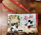 Vtg. Mickey & Minnie Aloha Small Red Tote Bag