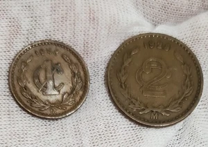 Lot of Two Mexico 1 Centavo and 2 Centavo Circulated Coins - Picture 1 of 6