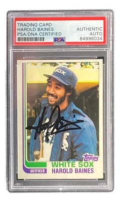 Tarjeta coleccionable firmada por Harold Baines Chicago White Sox 1982 Topps #684 PSA/DNA Foto 1 de 4
