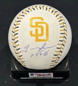Trevor Hoffman Signed Padres Team Stitch Logo Baseball Autographed Auto PSA COA - Picture 1 of 2