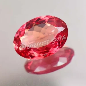 Natürlicher Rubellit Turmalin 15,65 ct rot rosa oval zertifiziert loser Edelstein - Bild 1 von 6
