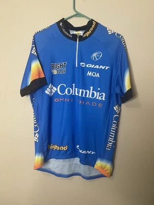 Jersey de bicicleta Columbia MOA para hombre talla XL azul 1/3 cremallera manga corta Foto 1 de 4