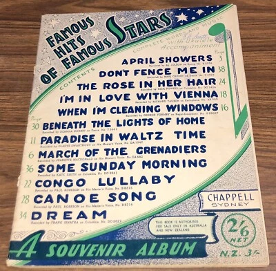 Vintage FAMOUS HITS OF FAMOUS STARS inc Al Jolson, Bing Crosby, Frank Sinatra... - Image 1 of 4