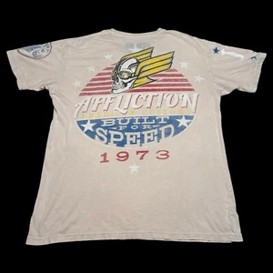 Camisa rosa claro cuello en V Affliction American Customs adulto XL - Imagen 1 de 7