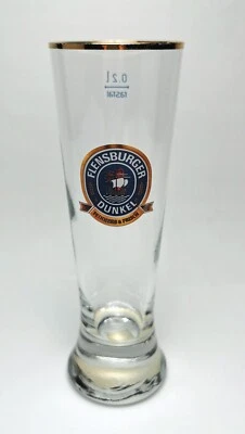 Bierglas Flensburger Dunkel "Feinherb & Frisch" 19 cm hoch, 0,2l - Bild 1 von 2