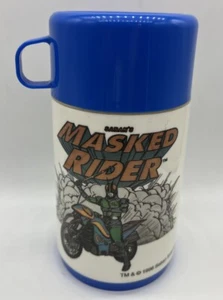 Termo de almuerzo Aladdin años 90 de colección Saban's Masked Rider 8 oz taza de bebida aislada 1996 - Imagen 1 de 6