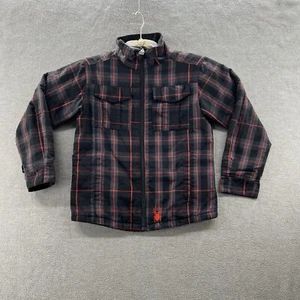 spyder boys 10/140 full zip insulated flannel fleece lined jacket - Picture 1 of 9