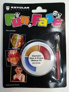 Kits de maquillaje Kryolan Fun Faze lavable 4 colores rueda con cepillo maquillaje de Halloween - Imagen 1 de 6