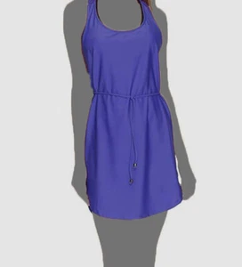 $201 Prana Women's Blue Solid Eisley Sleeveless Swimsuit Cover-Up Tunic Size M - Picture 1 of 1