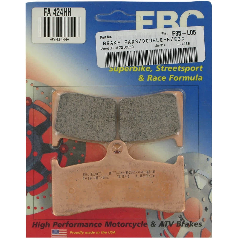 EBC Sintered HH Brake Pads Front Buell M2 Cyclone Kawasaki ZX-7RR Ninja - Image 1 of 1