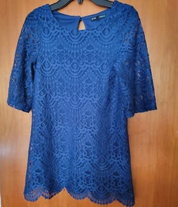 Girls My Michelle Dress Size 8  Navy Lace with lining - Picture 1 of 9